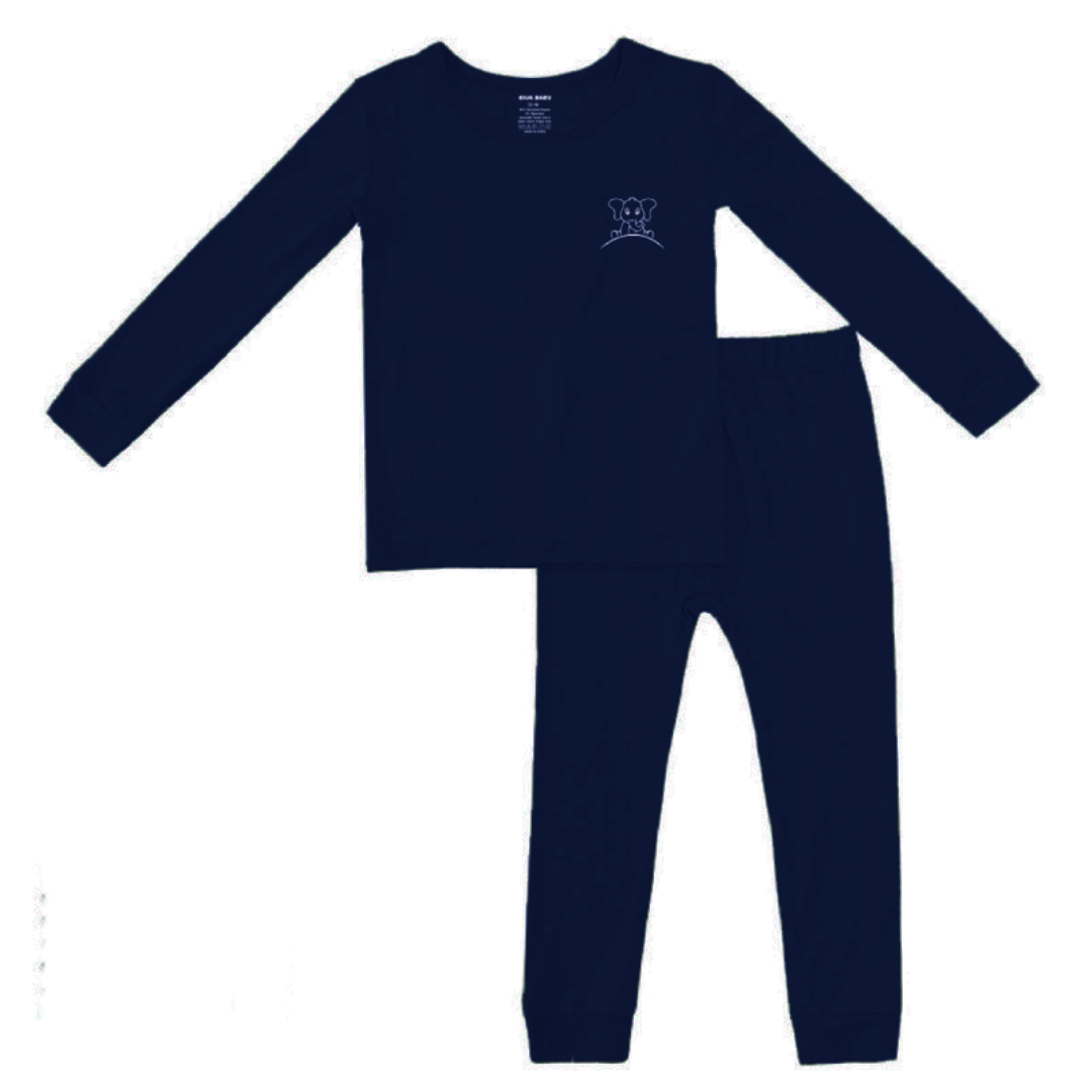 Bamboo Two-Piece Pajamas in Midnight