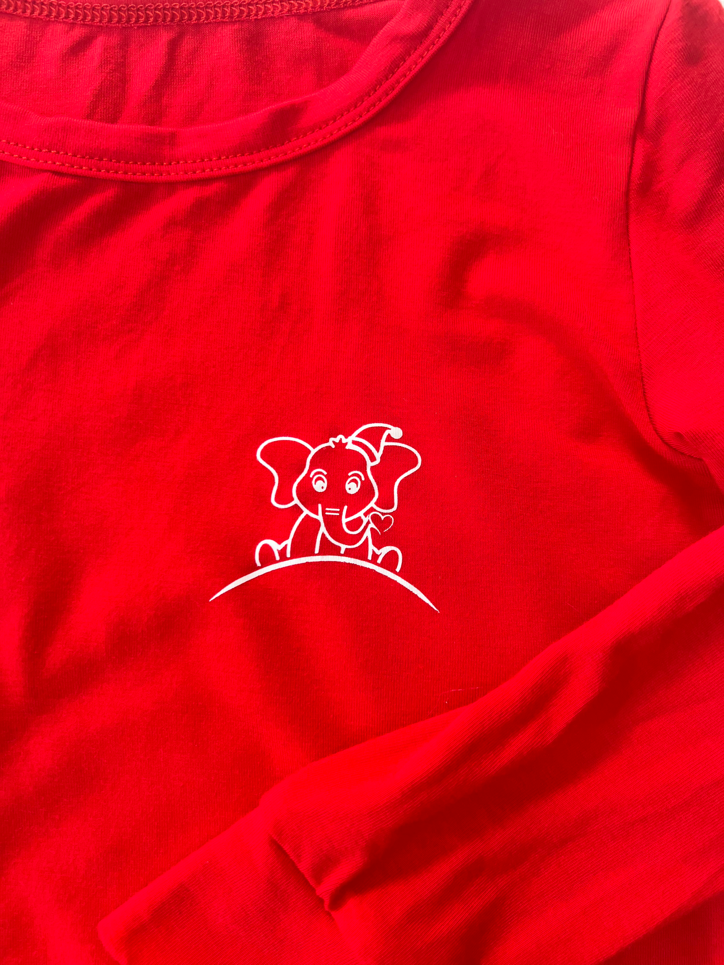 Bamboo Two-Piece Pajamas in Candy Cane