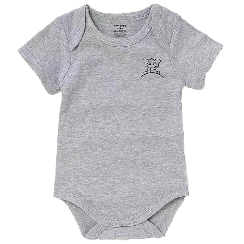 Organic Cotton Bodysuit in Cloud Grey