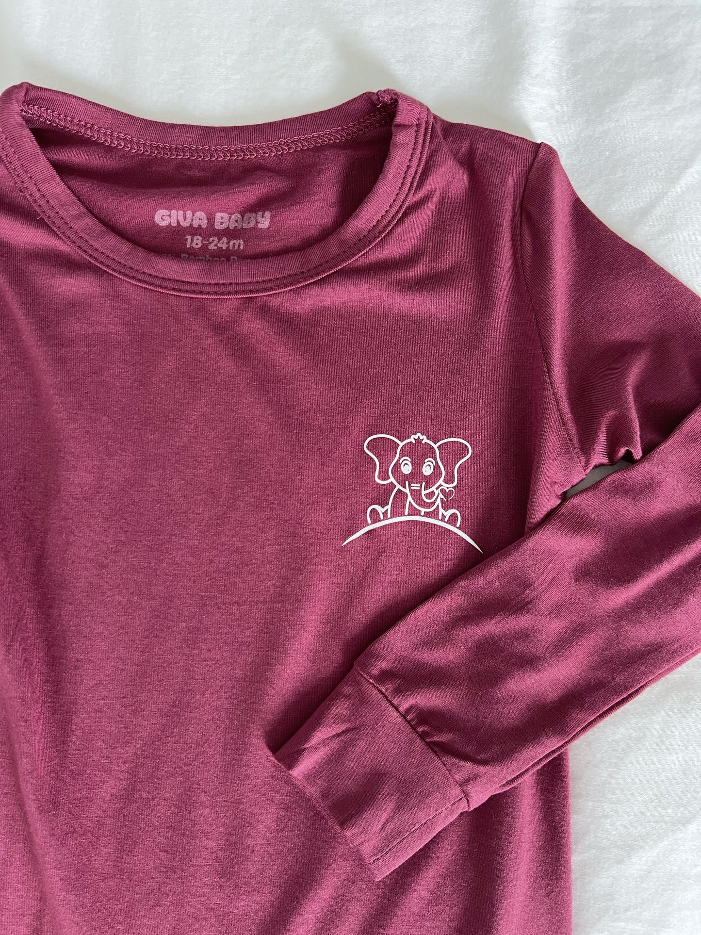 Bamboo Two-Piece Pajamas in Berry