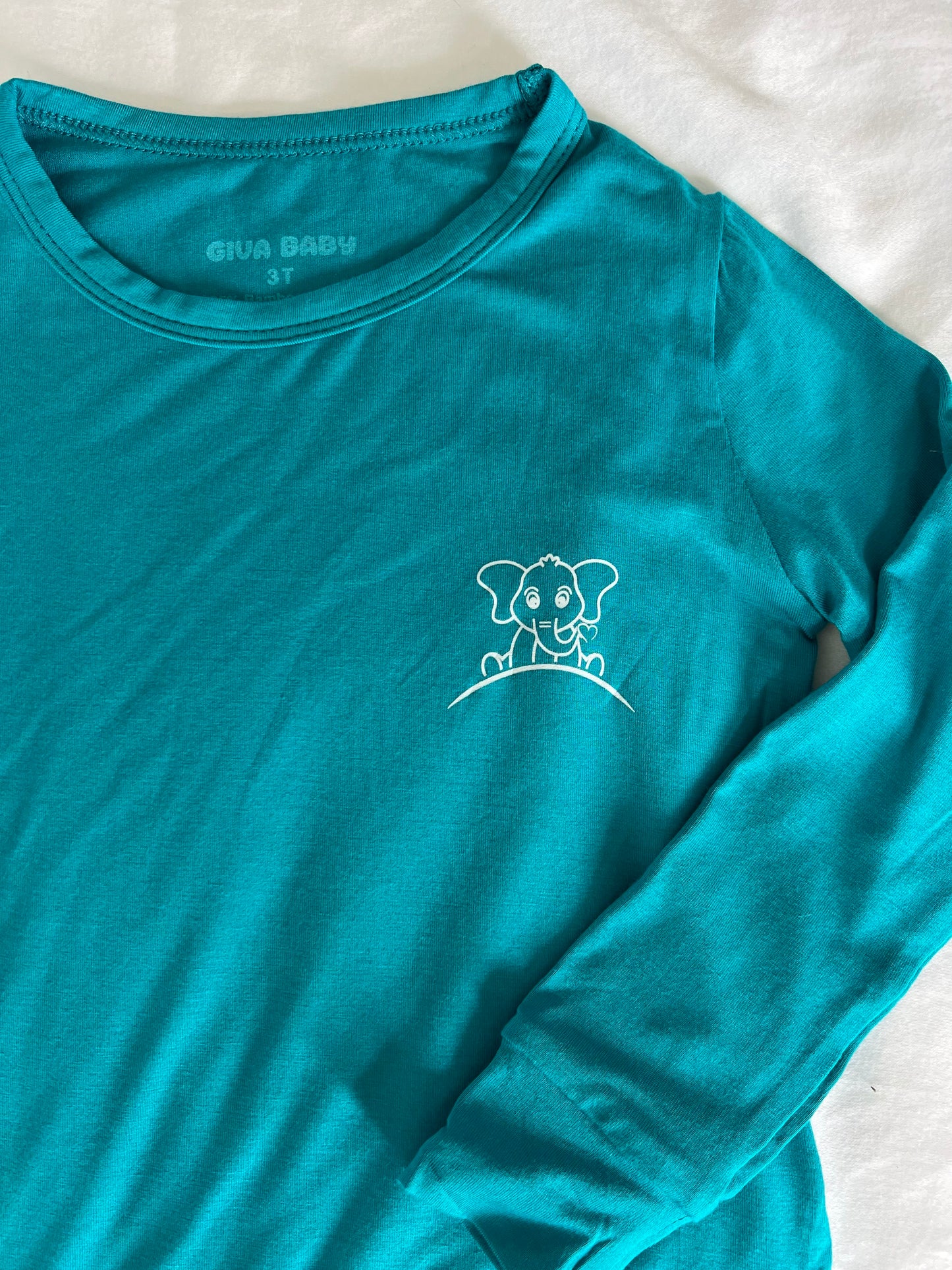 Bamboo Two-Piece Pajamas in Turquoise