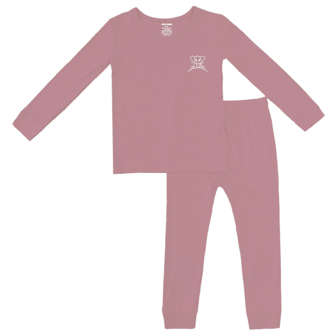 Bamboo Two-Piece Pajamas in Rose